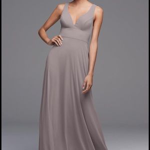 Stone grey bridesmaid dress
